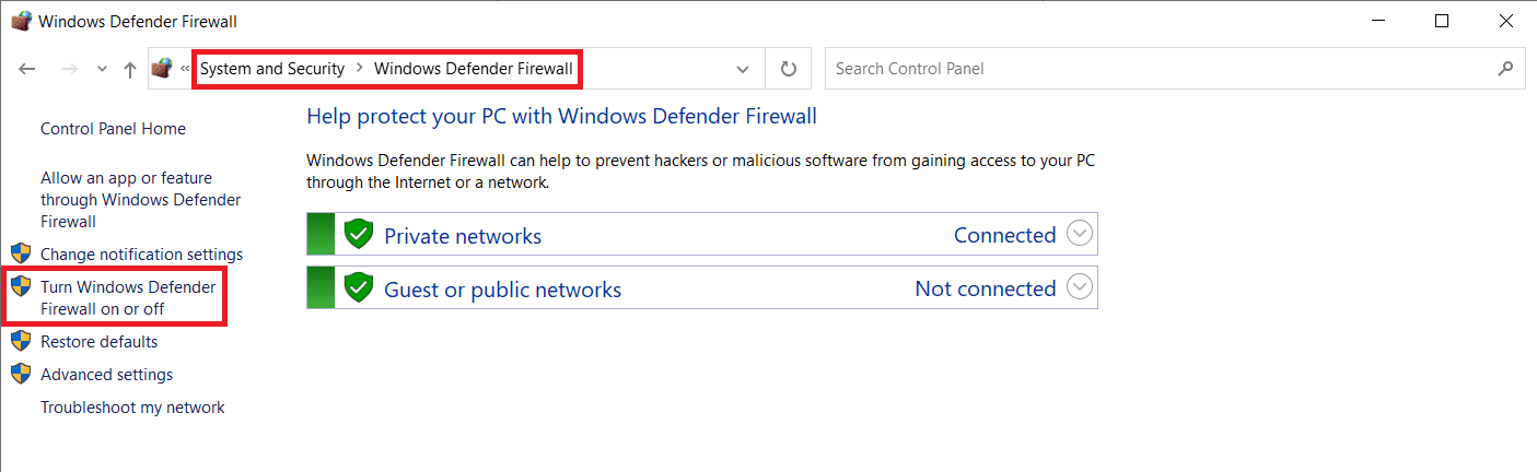 Windows Defender Firewall