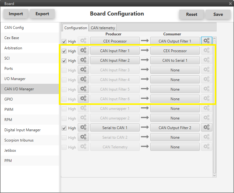 CAN Input Filters