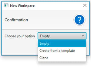 Workspace Toolbar - New Workspace