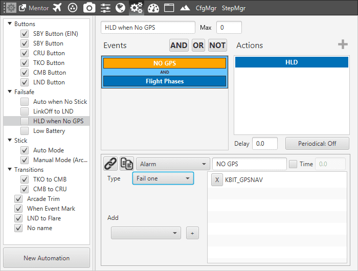 Examples - Failsafe for GPS signal lost