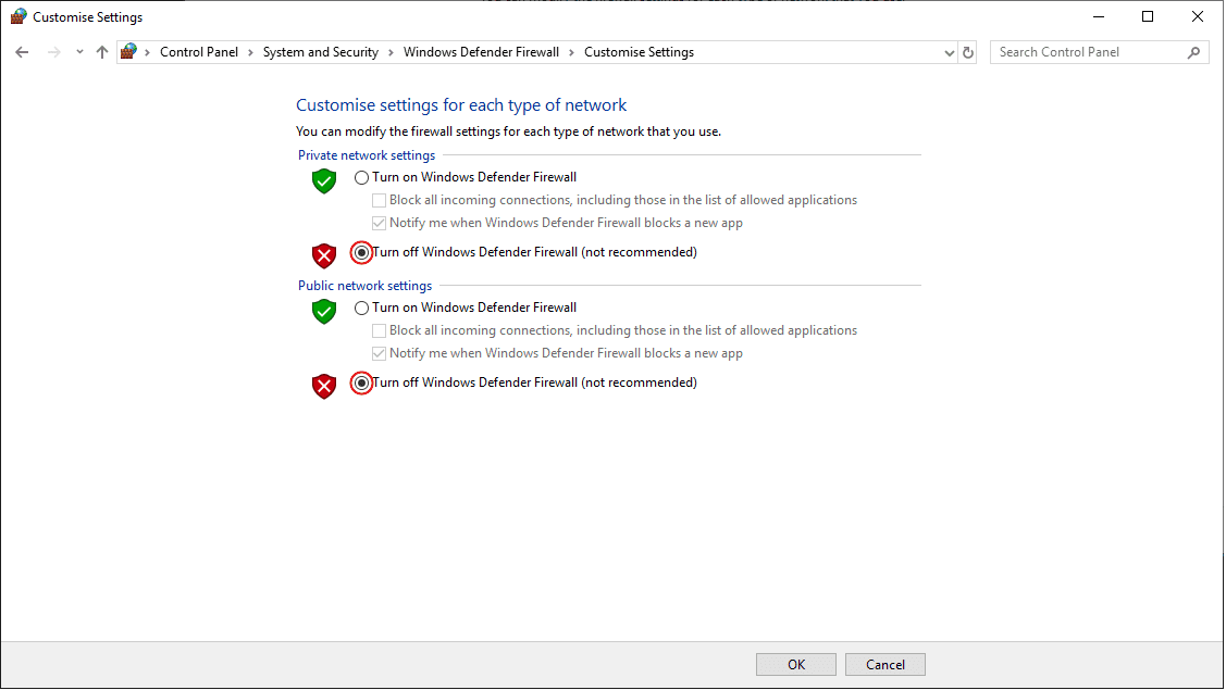 Installation - Firewall Menu