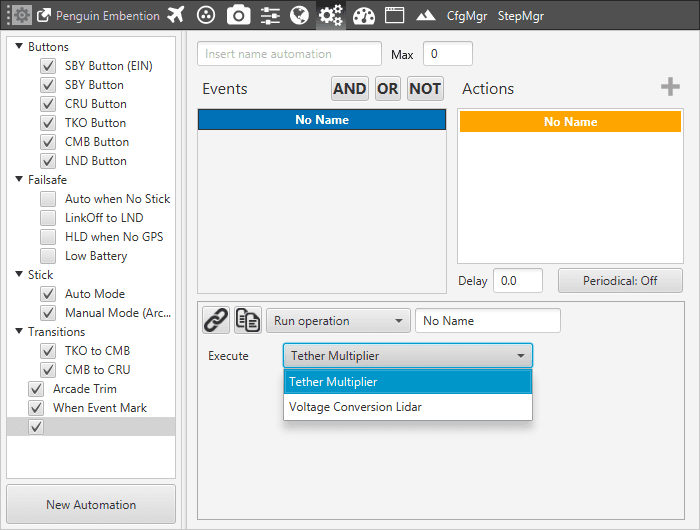 Veronte Configuration - Action – Run Operation