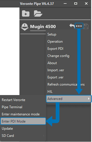 Pipe Enter PDI Mode