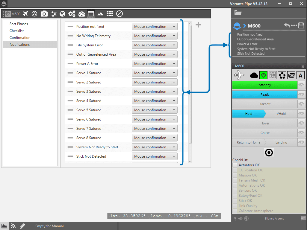 Veronte Configuration - Panel – Notifications