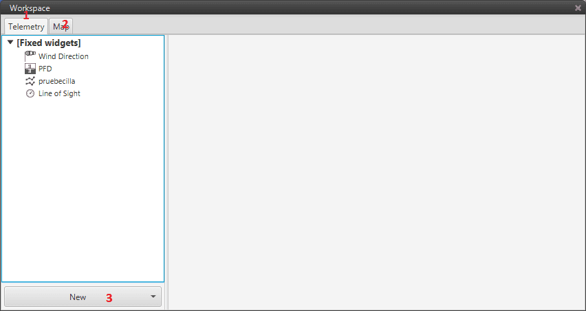 Workspace Toolbar - 'Open Details' Menu